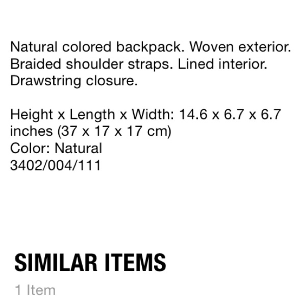 Zara natural woven backpack - Picture 6 of 10